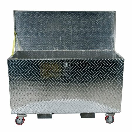 Vestil Tool Box, Casters/Forks, Silver, Aluminum, 60 in W x 30 in D APTS-3060-CF